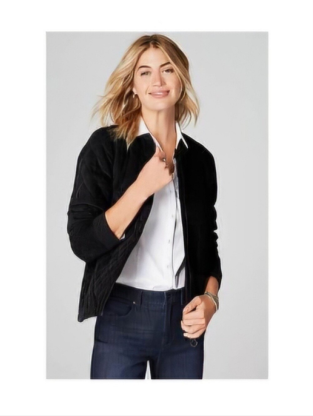 J. Jill Calais Quilted Corduroy Bomber Jacket - Size XL - 100% Cotton